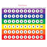 Montessori Learning Toys Magnetic Stick Wand Set With Transparent Color Counting Chips With Metal Loop