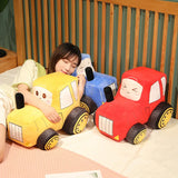 Kawaii Tractor Peluche Toys Lovely Simulation Car Plush Dolls Stuffed Soft Cartoon Tractor Pillow