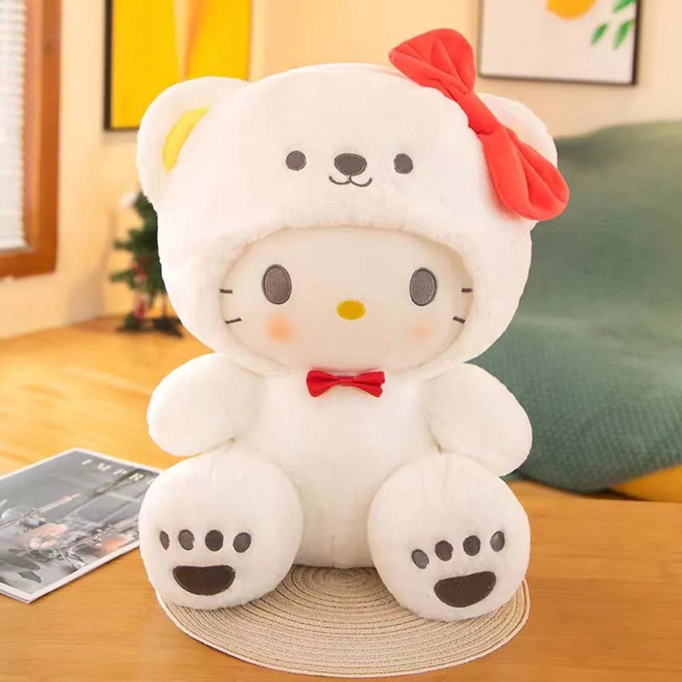 25cm Sanrio Plush Toy Hello Kitty Cinnamonroll Pochacco Kuromi Plushie Toys Stuffed Cute Cartoon Doll Birthday Christmas Gift